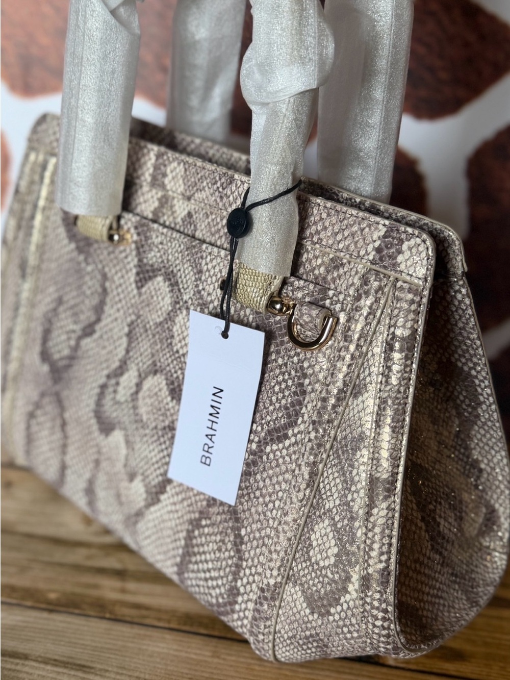 NWT Brahmin Small Arden Gold Blissful Snake BRAHMIN CAPSULE LIMITED EDITION $415 - Picture 5 of 16